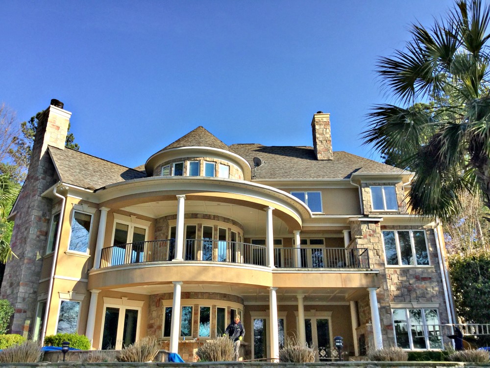 Photo By Signature Exteriors (NC). Roof Replacement - OC Oakridge Williamsburg Gray 