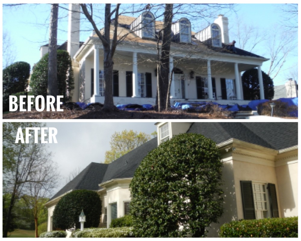 Photo By Signature Exteriors (NC). Roof & Gutter Replacement - Before & After 