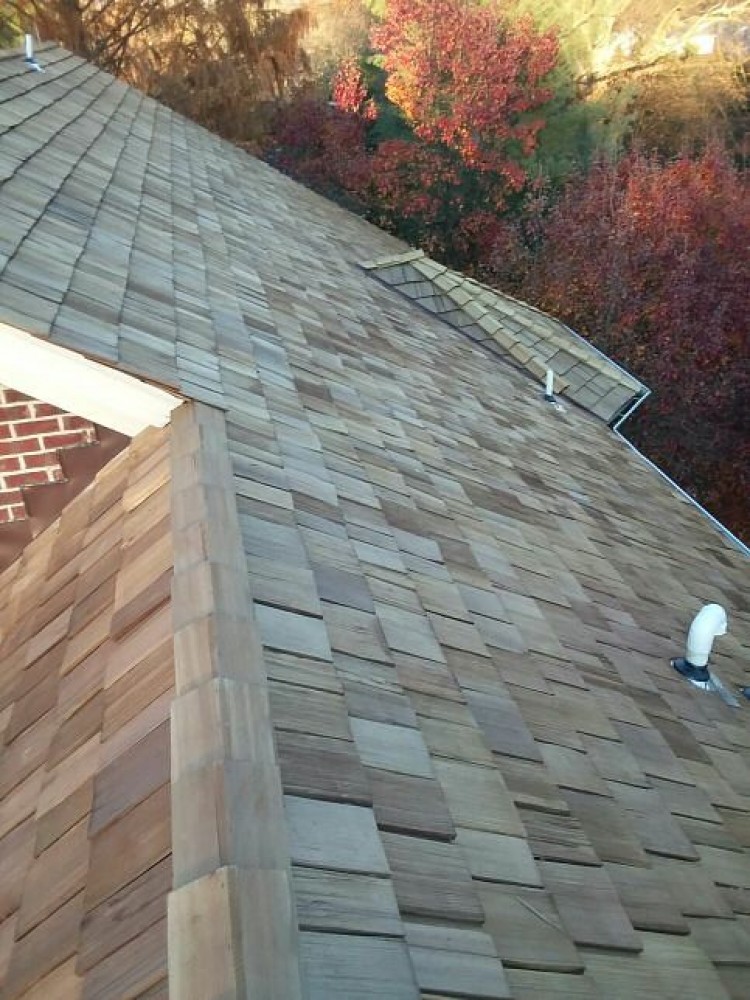 Photo By BRAX Roofing. Cedar Shake Roof Replacement 