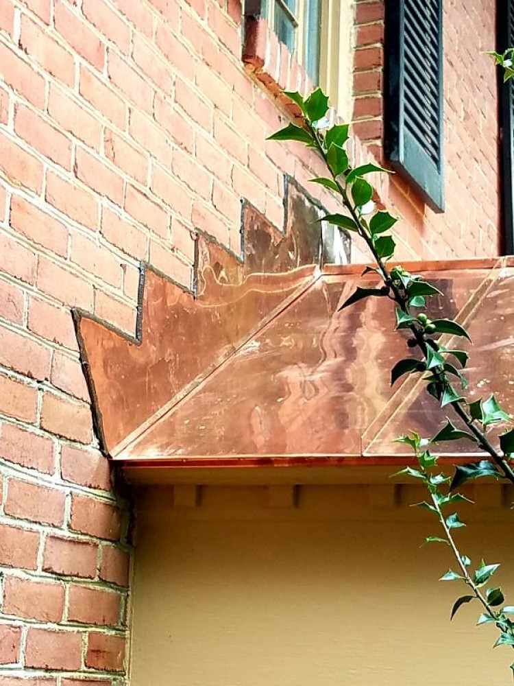 Photo By BRAX Roofing. Copper Roof Over Front Door 