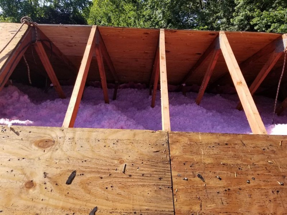 Photo By BRAX Roofing. R60 Owens Corning Pro Cat Attic Insulation 