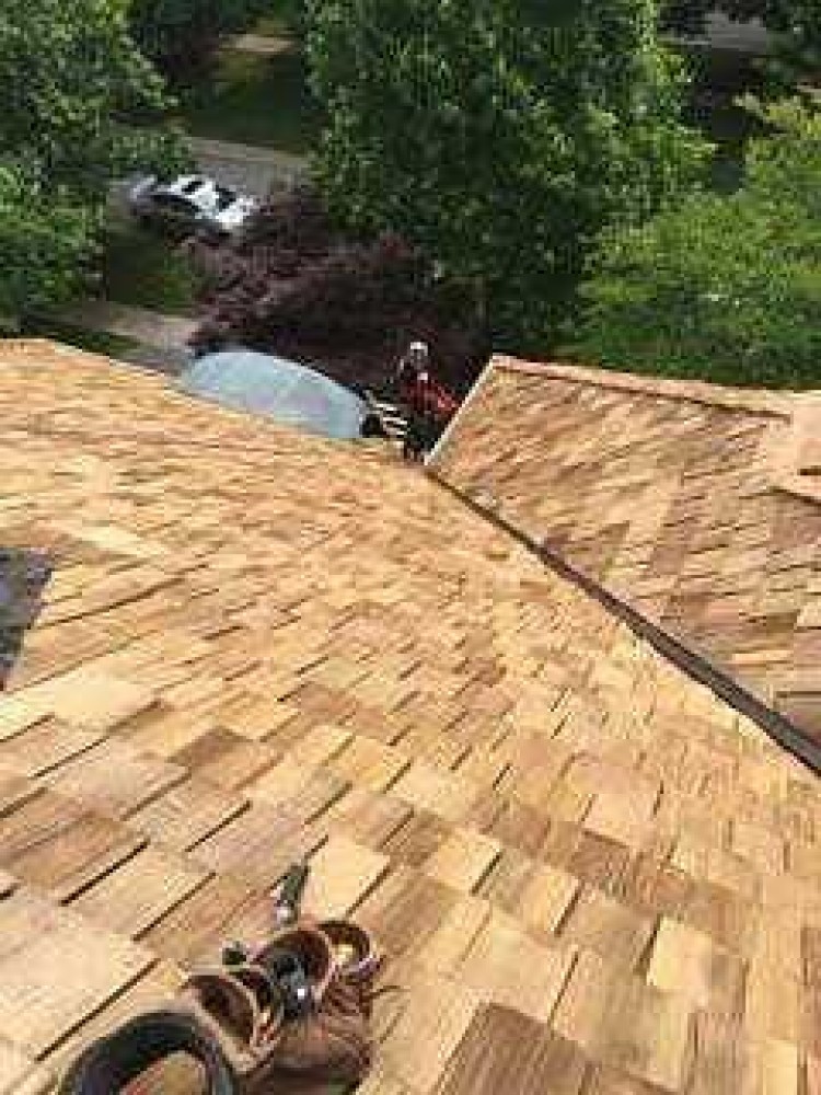 Photo By BRAX Roofing. Cedar Shake Roof Replacement 