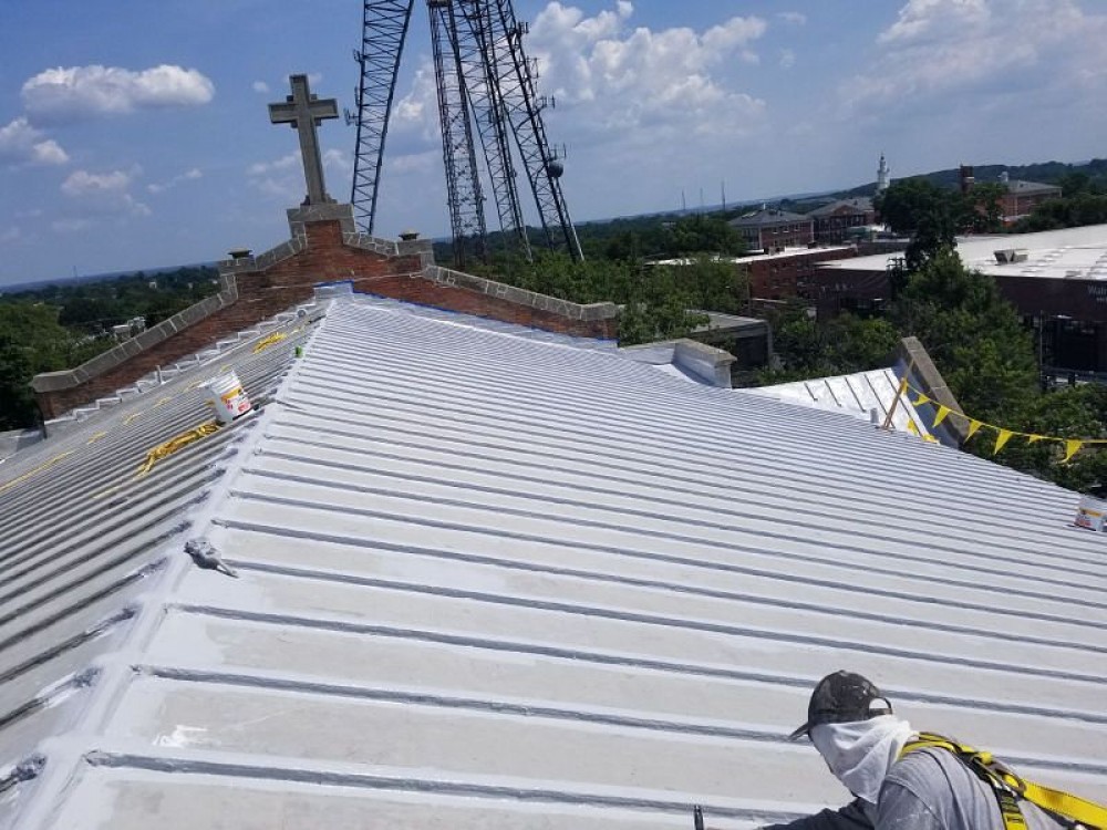 Photo By BRAX Roofing. Silicone Roof Coating 