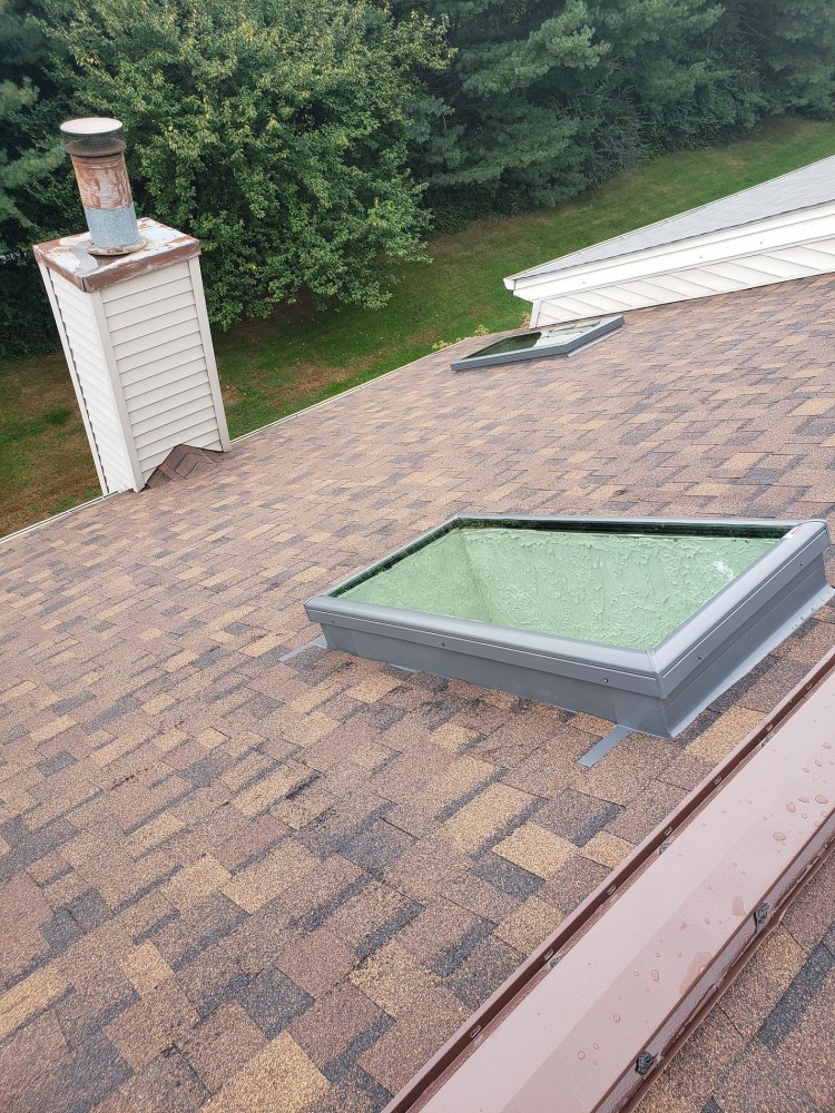 Photo By BRAX Roofing. Owens Corning Duration Shingle Roof Replacement With Velux Skylights