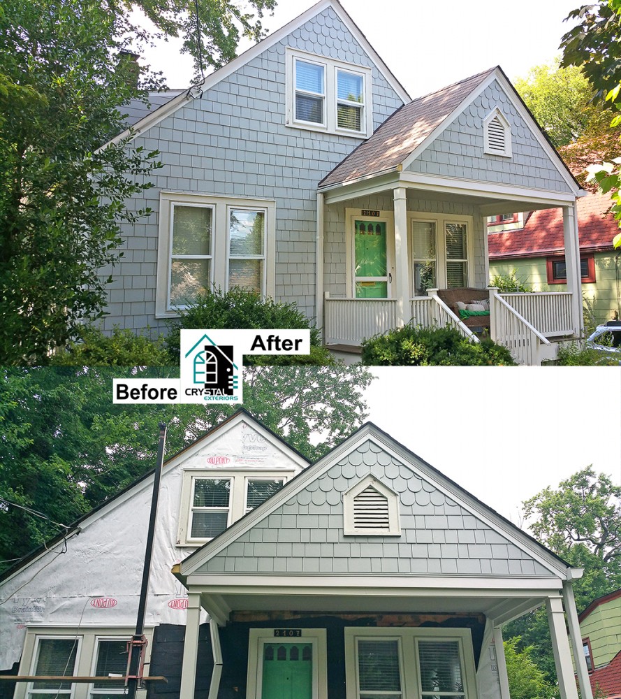 Photo By Crystal Exteriors LLC. Siding Projects