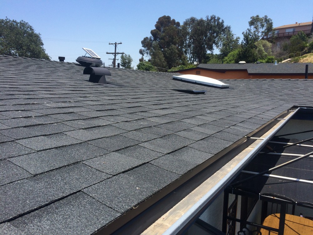 Photo By Elite Roof Services. OC Onyx Black Duration Shingles