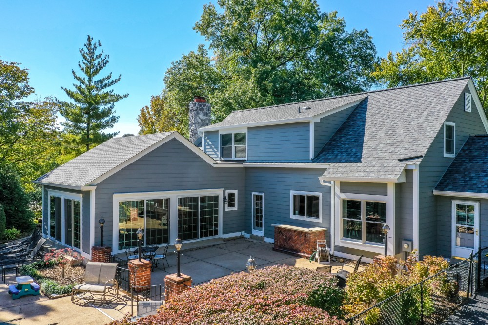 Photo By STL Siding Pros. Slate Gray James Hardie Siding With Arctic White Trim