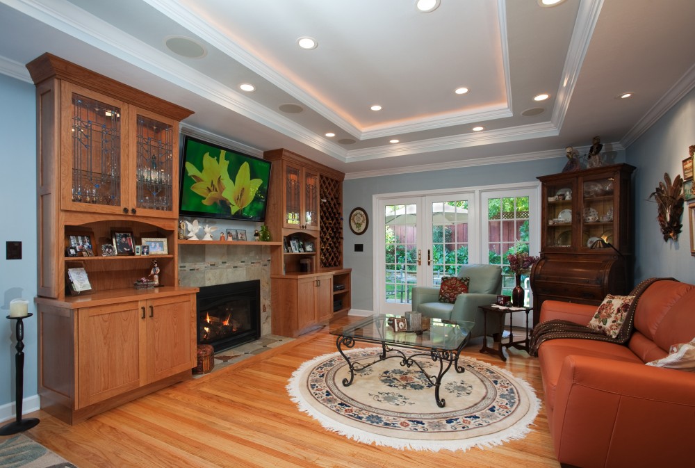 Photo By Valley Home Builders. Family Room