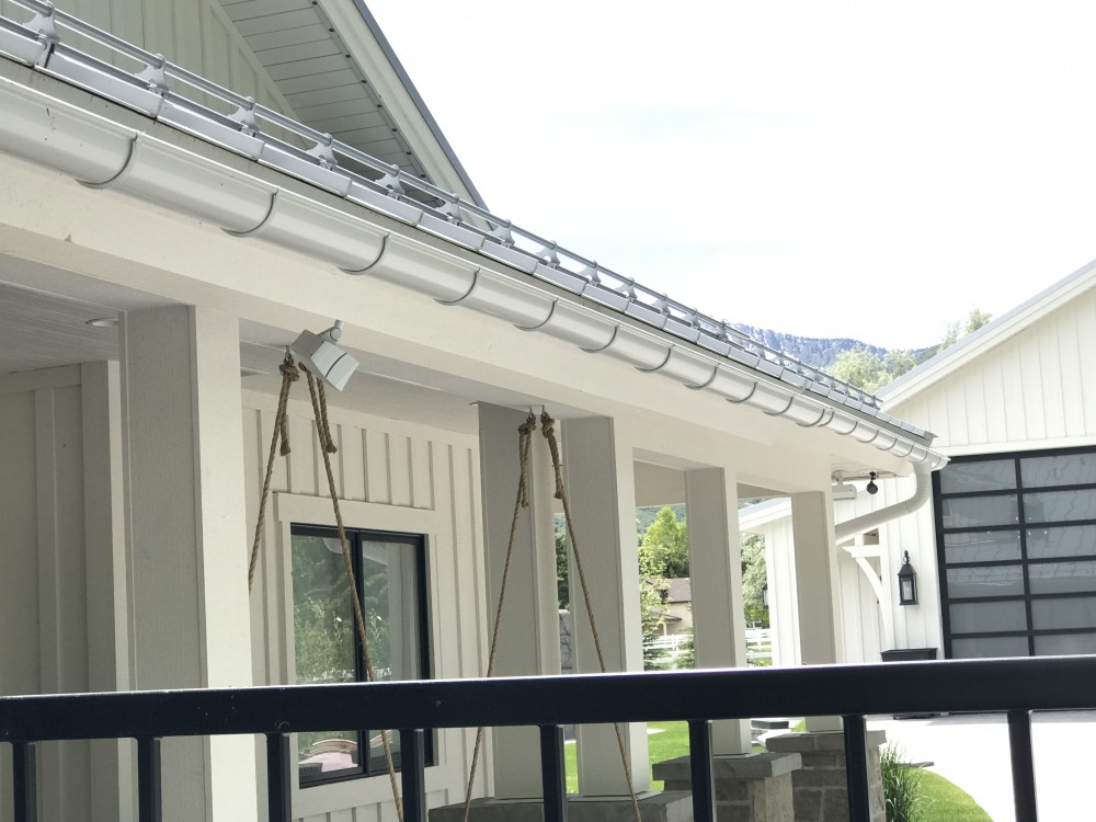 Photo By RGS Exteriors. Custom Aluminum 1/2 Round Seamless Gutter