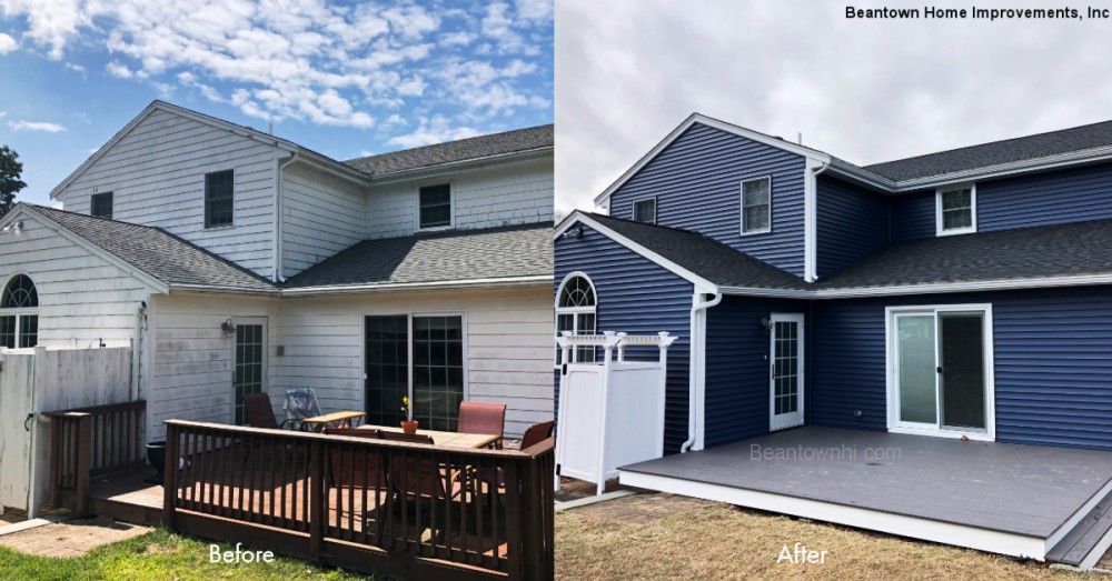 Photo By Beantown Home Improvements. New Roof, Doors, Vinyl Siding & Deck In Marshfield