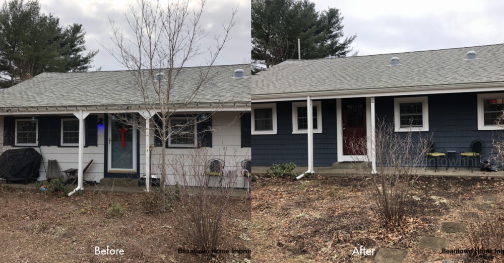 Photo By Beantown Home Improvements. New Vinyl Siding, Picture Window & Gutters In Hanover