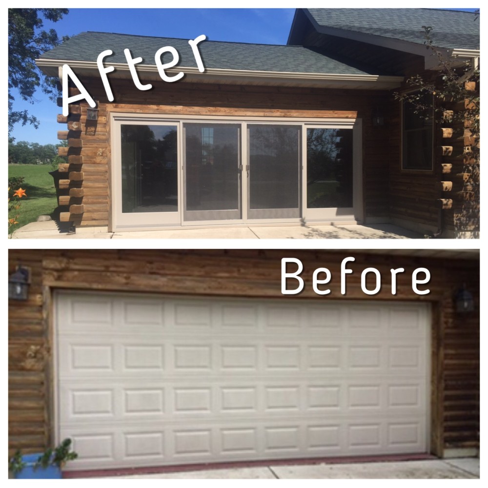 Photo By Energy Efficient Replacements. Garage Door Conversion To Andersen Gliding Patio Door South Bend IN