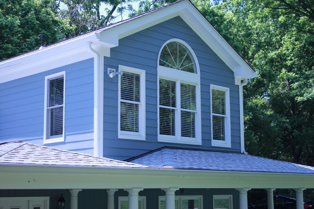 Photo By Custom Concepts Construction. Hardie Plank Lap Siding Boothbay Blue
