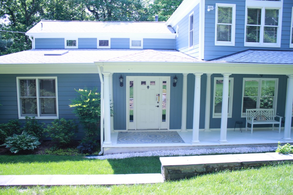 Photo By Custom Concepts Construction. Hardie Plank Lap Siding Boothbay Blue