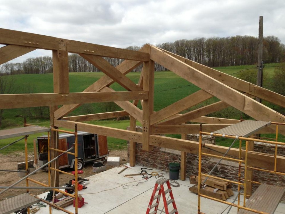 Photo By Lancaster County Timber Frames, Inc.. Timber Framed Pavilion