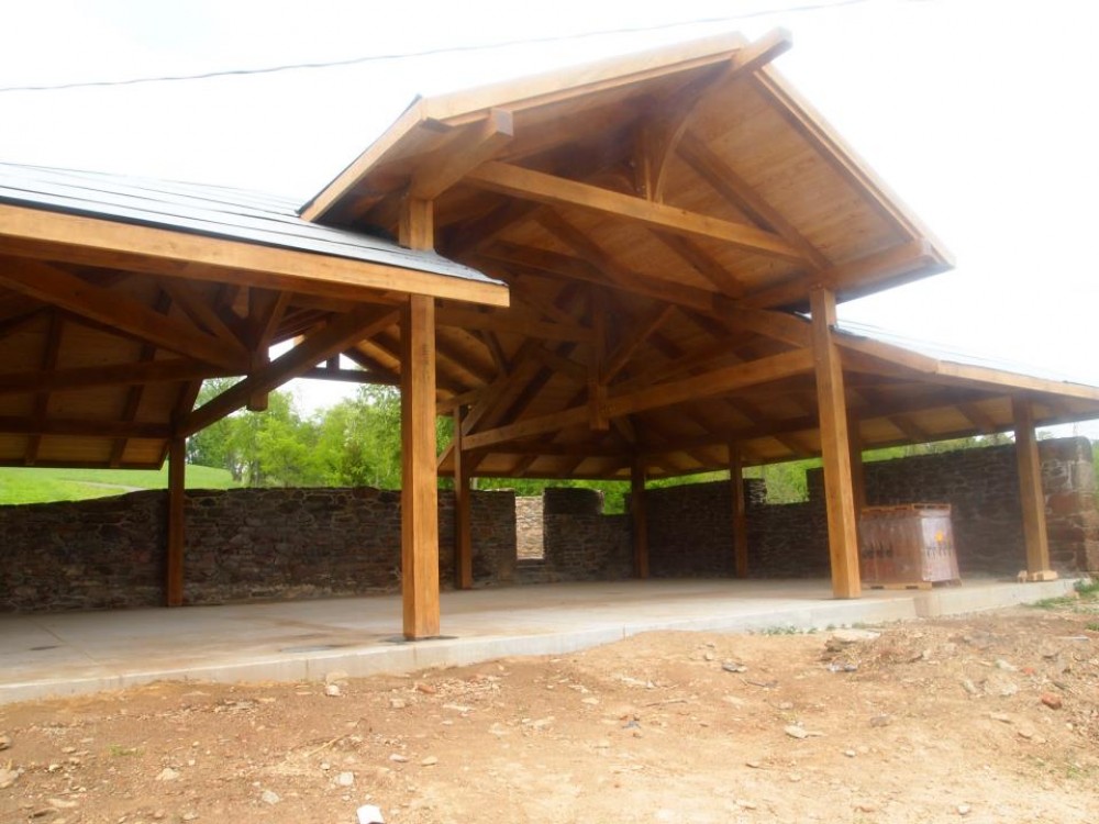 Photo By Lancaster County Timber Frames, Inc.. Timber Framed Pavilion