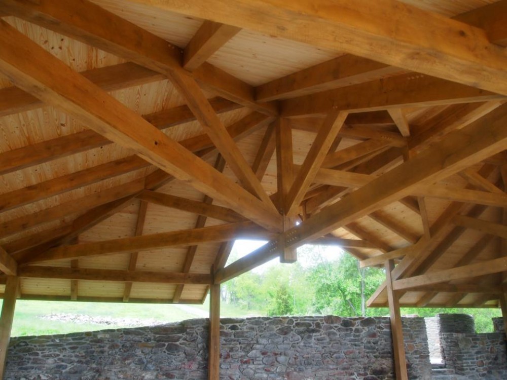 Photo By Lancaster County Timber Frames, Inc.. Timber Framed Pavilion