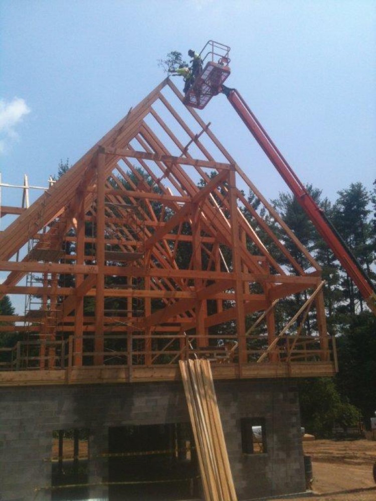 Photo By Lancaster County Timber Frames, Inc.. Timber Frame Barn