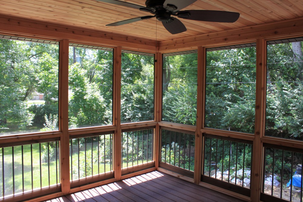 Photo By J&J Construction. Screen Porch & Deck