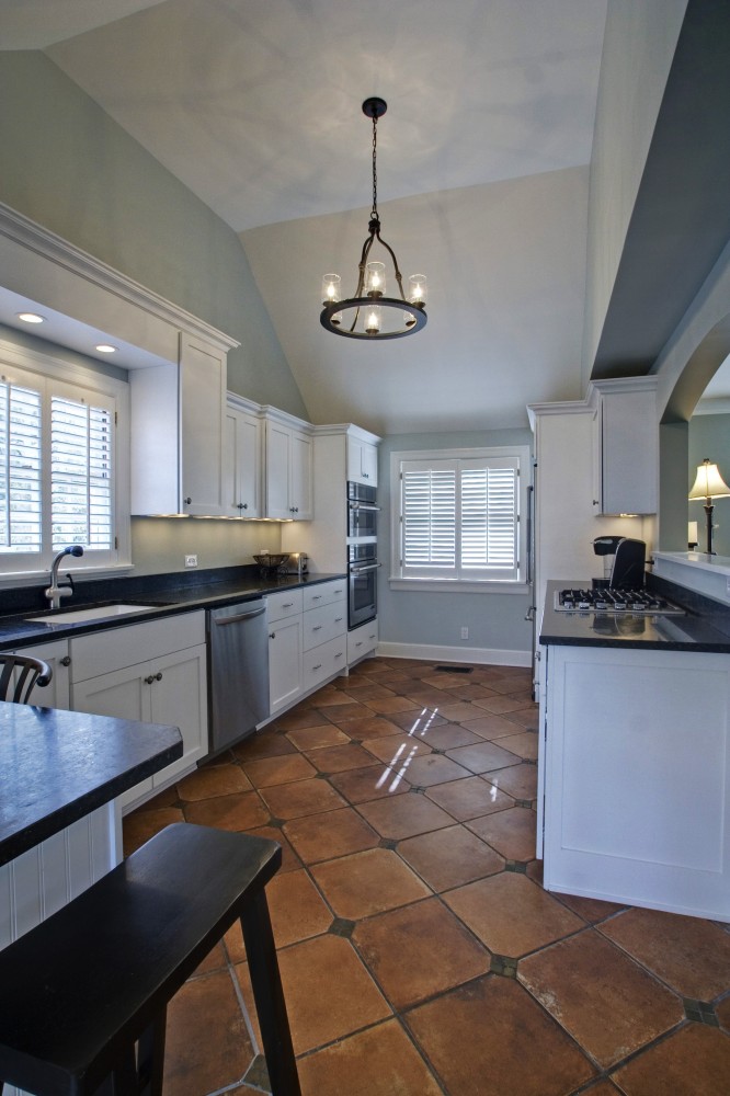 Photo By Broderick Builders. Main Floor Remodel-Kitchen/Family Room