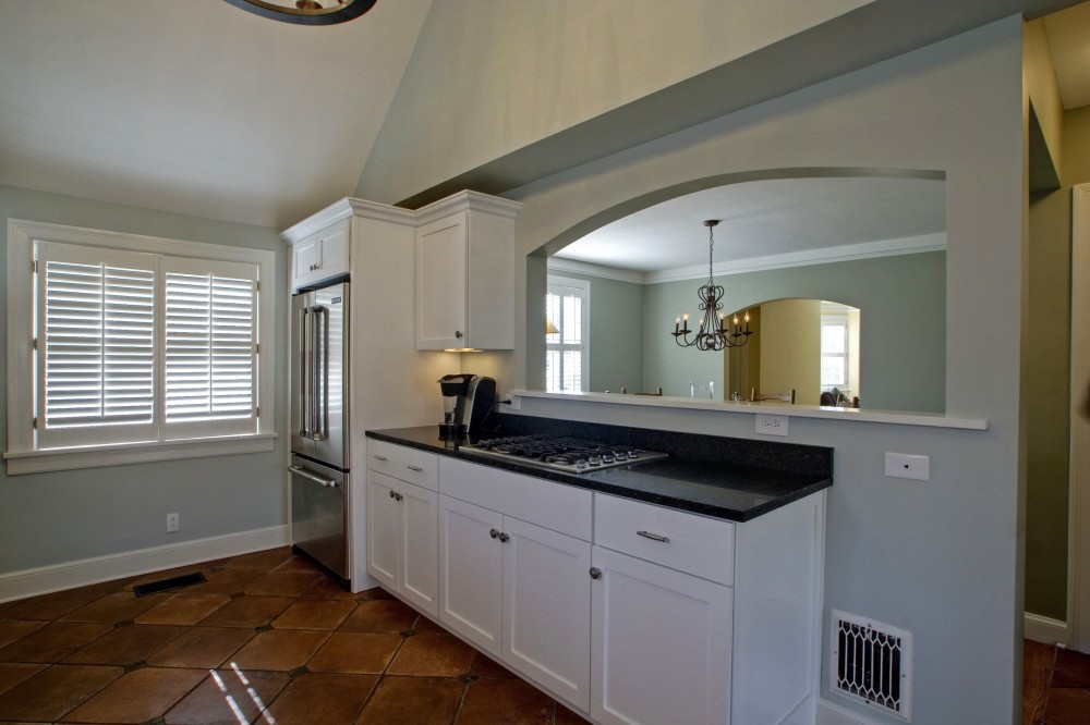 Photo By Broderick Builders. Main Floor Remodel-Kitchen/Family Room