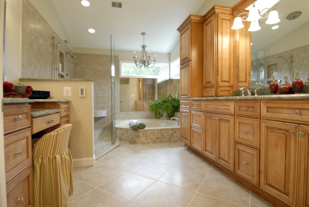 Photo By Kirkpatrick's Construction. Elegant Bathroom