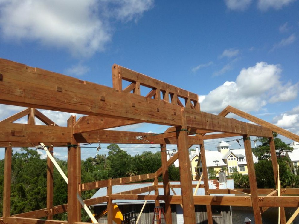 Photo By Lancaster County Timber Frames, Inc.. Florida Timber Frame