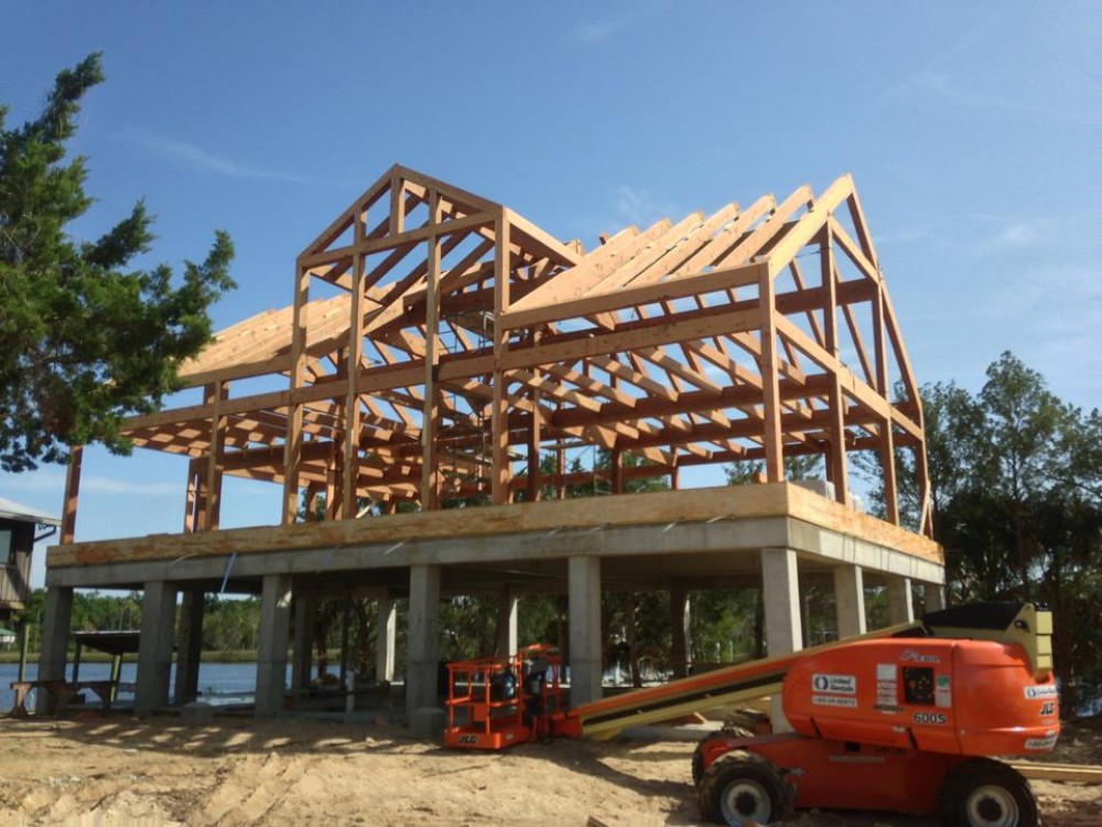 Photo By Lancaster County Timber Frames, Inc.. Florida Timber Frame
