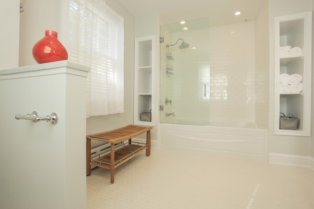 Photo By Katlia Construction. Master Bath Remodel