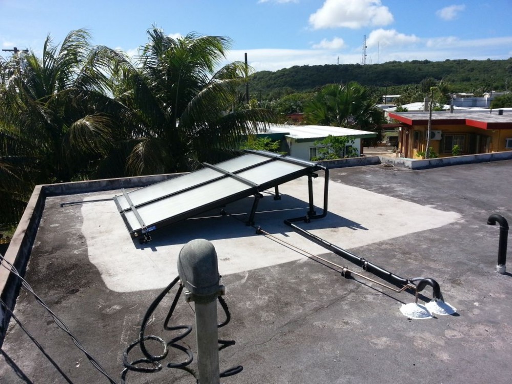 Photo By Pacific Solar And Photovoltaics. Solar Water Heater - Dededo, Gu