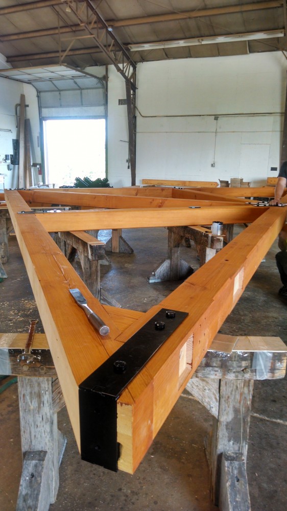 Photo By Lancaster County Timber Frames, Inc.. Timber Framed Trusses For Pavilion