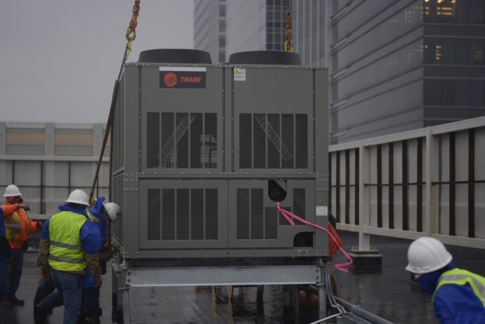 Photo By Bardi Mechanical. Bardi Mechanical Installs Large Chillers On Rooftops In Atlantic Station