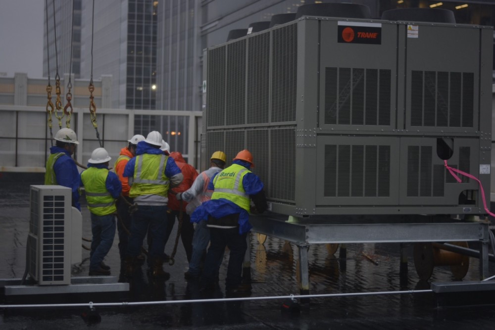 Photo By Bardi Mechanical. Bardi Mechanical Installs Large Chillers On Rooftops In Atlantic Station