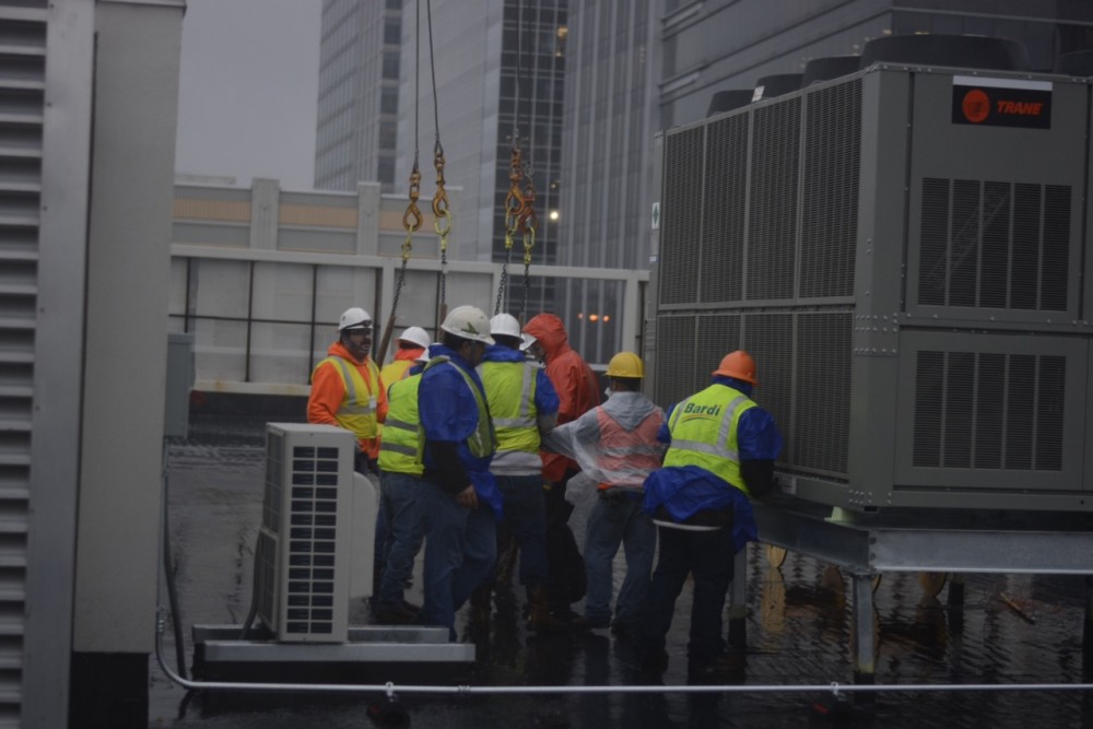 Photo By Bardi Mechanical. Bardi Mechanical Installs Large Chillers On Rooftops In Atlantic Station