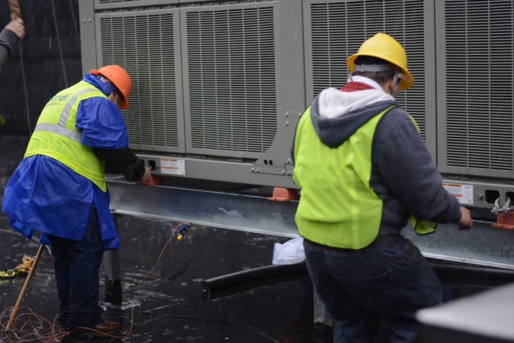 Photo By Bardi Mechanical. Bardi Mechanical Installs Large Chillers On Rooftops In Atlantic Station