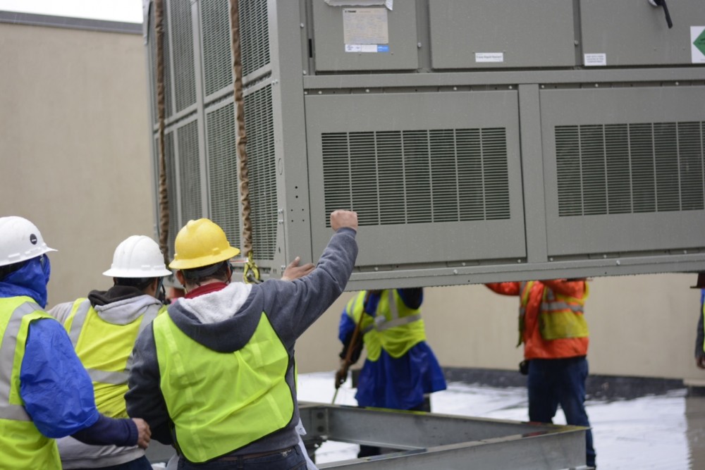 Photo By Bardi Mechanical. Bardi Mechanical Installs Large Chillers On Rooftops In Atlantic Station