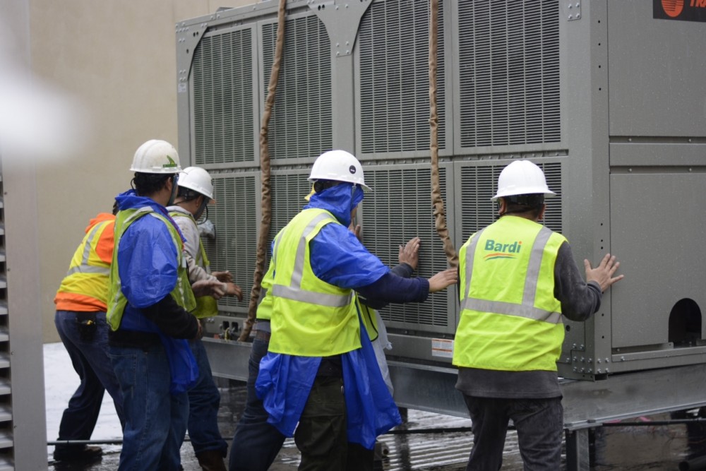 Photo By Bardi Mechanical. Bardi Mechanical Installs Large Chillers On Rooftops In Atlantic Station