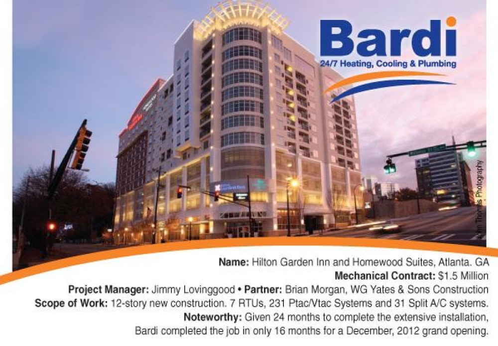 Photo By Bardi Mechanical. Hilton Garden Inn And Homewood Suites, Atlanta, GA