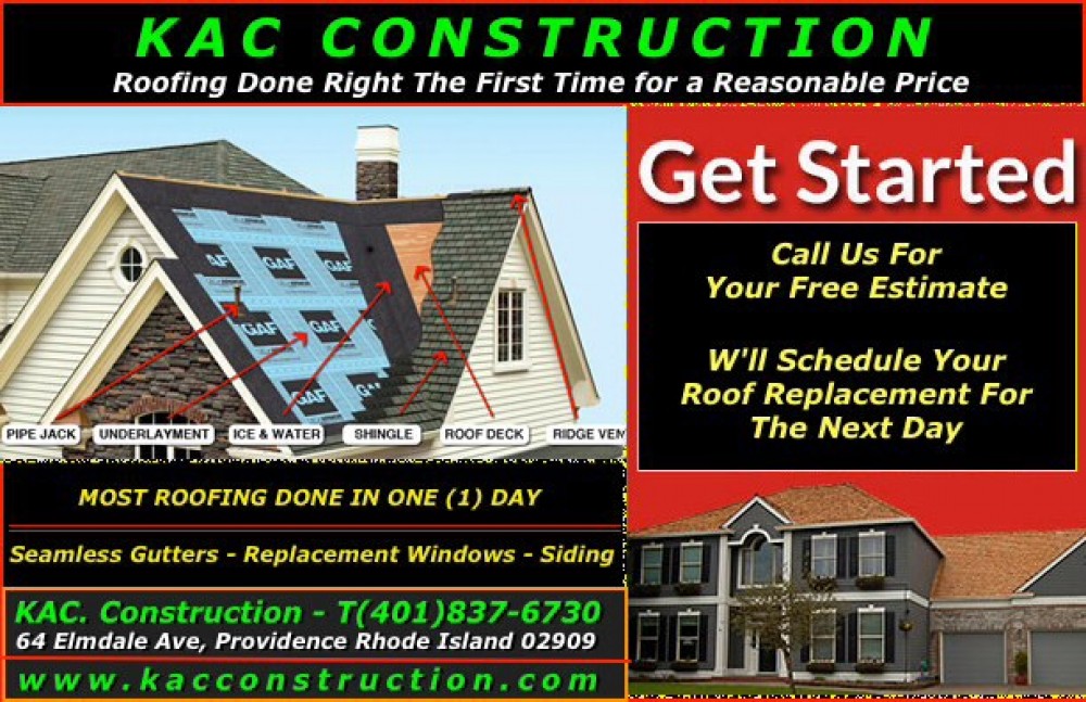 Photo By KAC CONSTRUCTION . Best Roofer Contractor RI, Rhode Island.