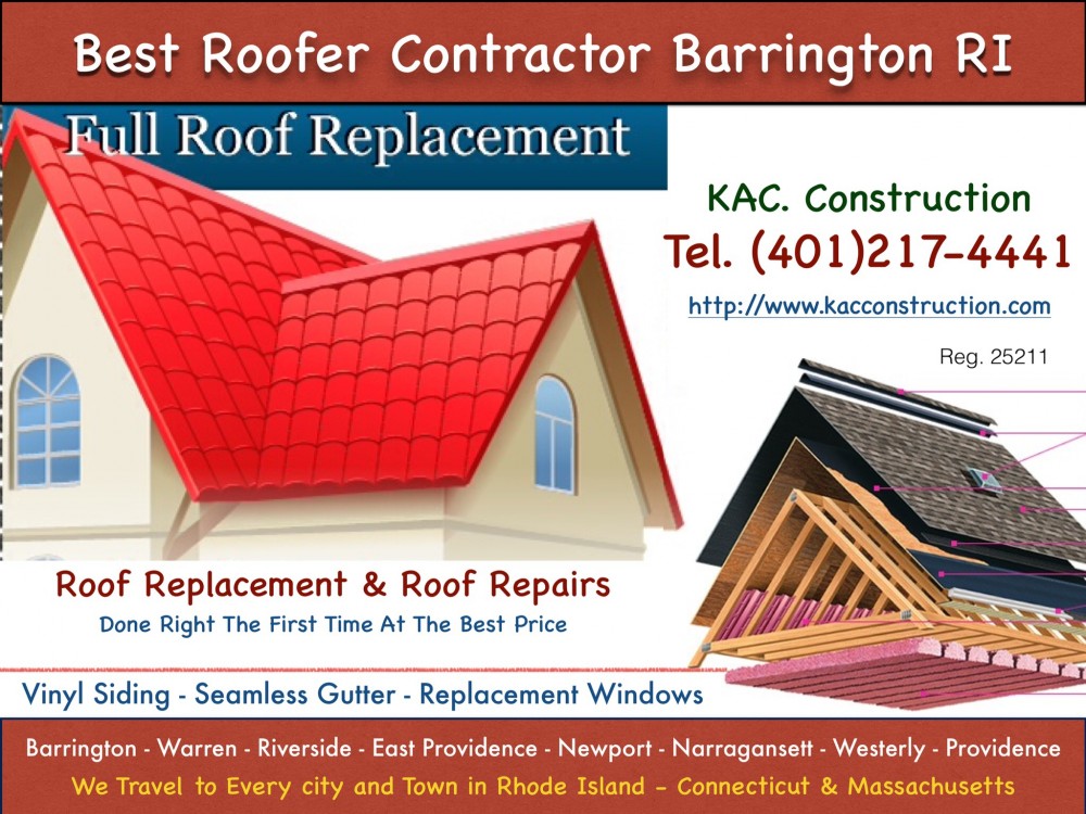 Photo By KAC CONSTRUCTION . ROOF CONTRACTOR BARRINGTON RI, Rhode Island 