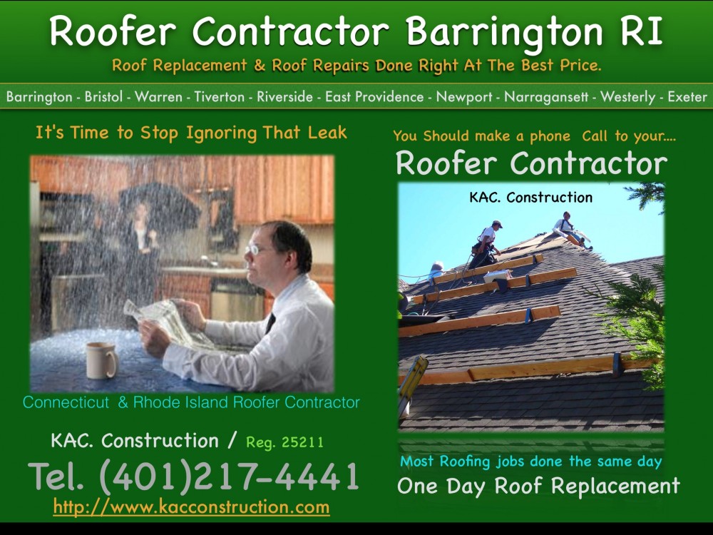 Photo By KAC CONSTRUCTION . ROOF CONTRACTOR BARRINGTON RI, Rhode Island 