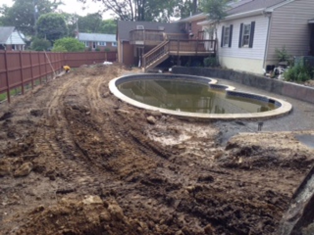 Photo By Vanguard Services Inc.. Pool Installation