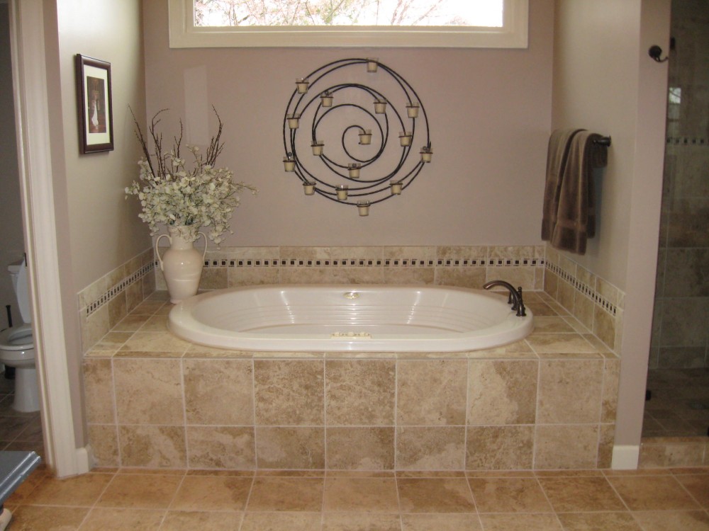 Photo By Designing Home Inc.. Master Bathroom