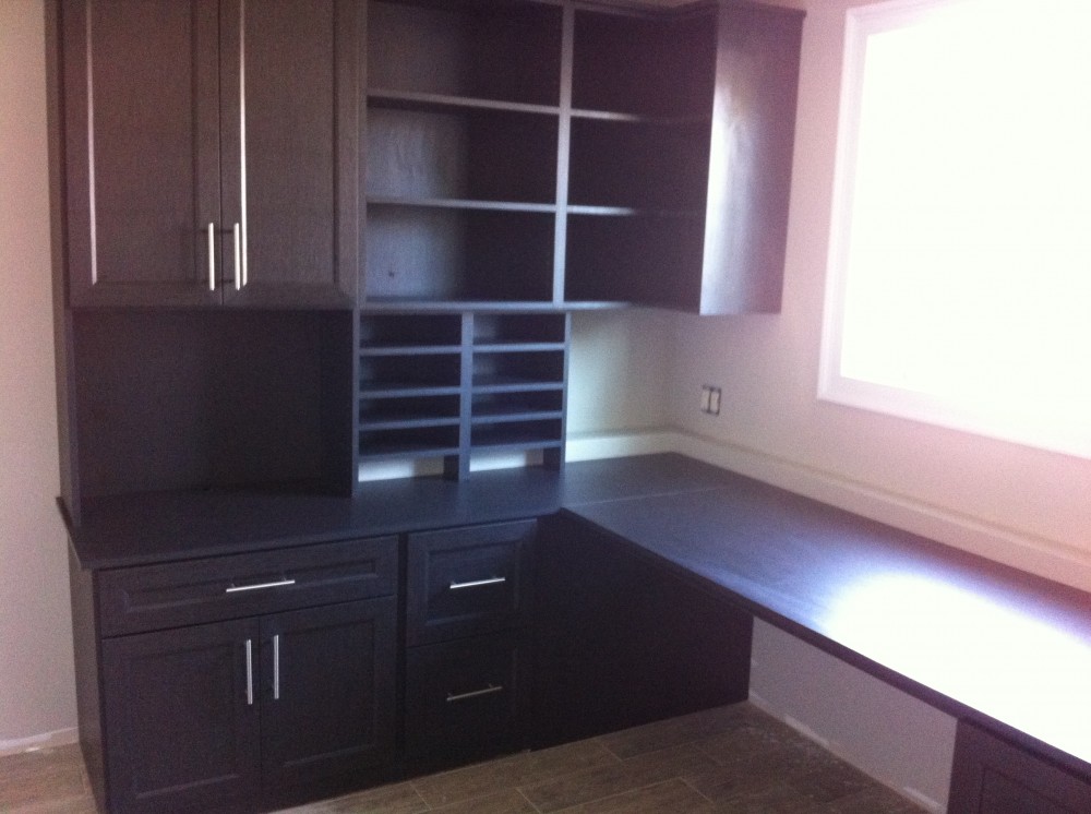 Photo By North Shore Closets & Cabinetry. Home Office