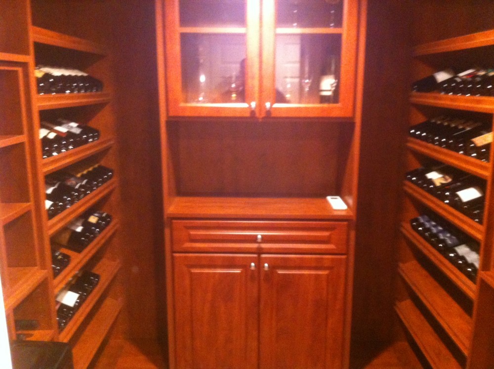 Photo By North Shore Closets & Cabinetry. Wine Room