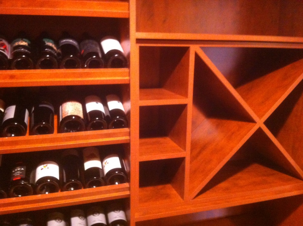 Photo By North Shore Closets & Cabinetry. Wine Room