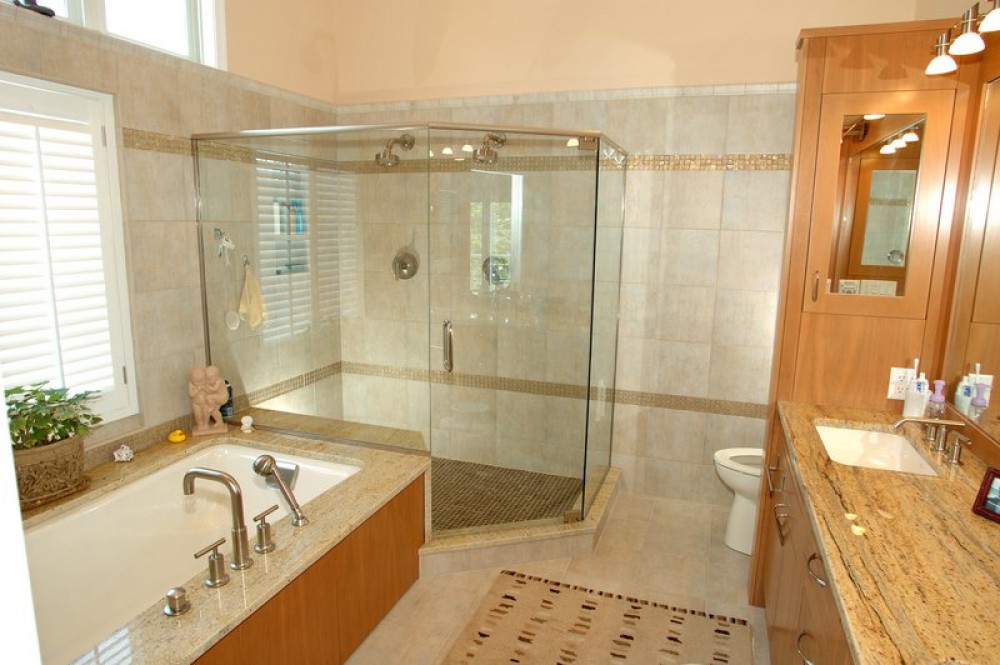 Photo By Boardwalk Builders. Remodeled Baths