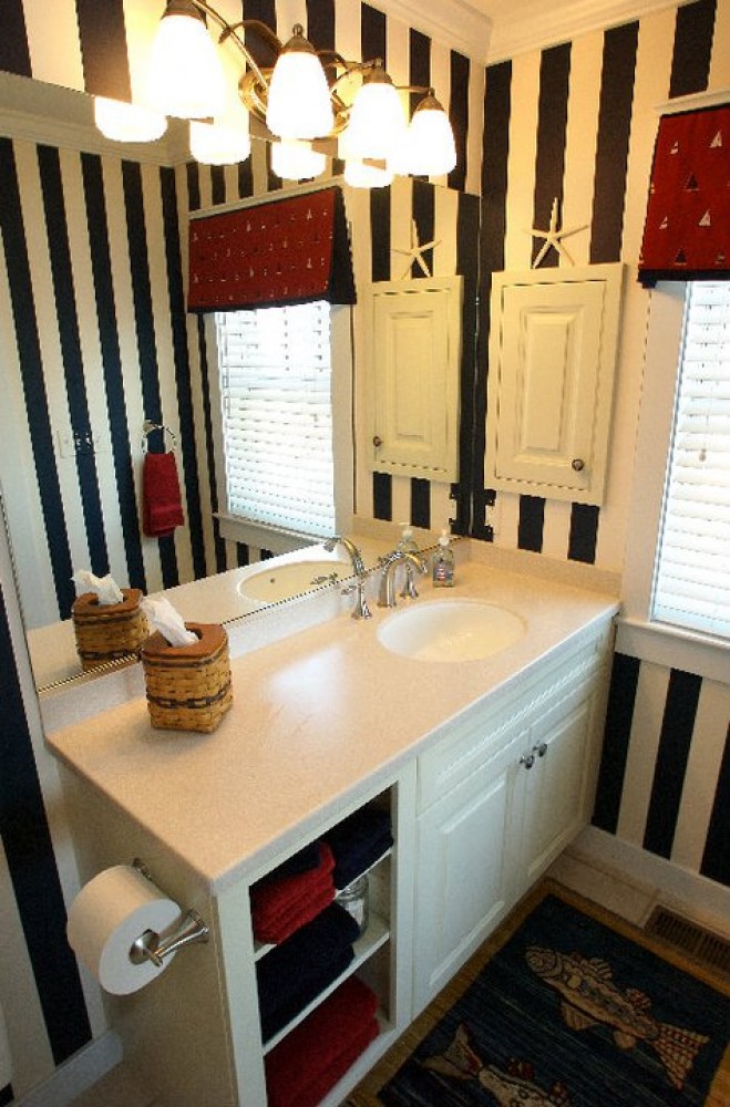 Photo By Boardwalk Builders. Remodeled Baths