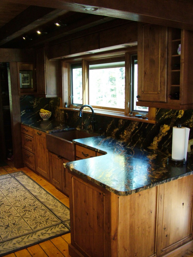 Photo By Blue Mountain Kitchens. Cozy Mountain Lodge