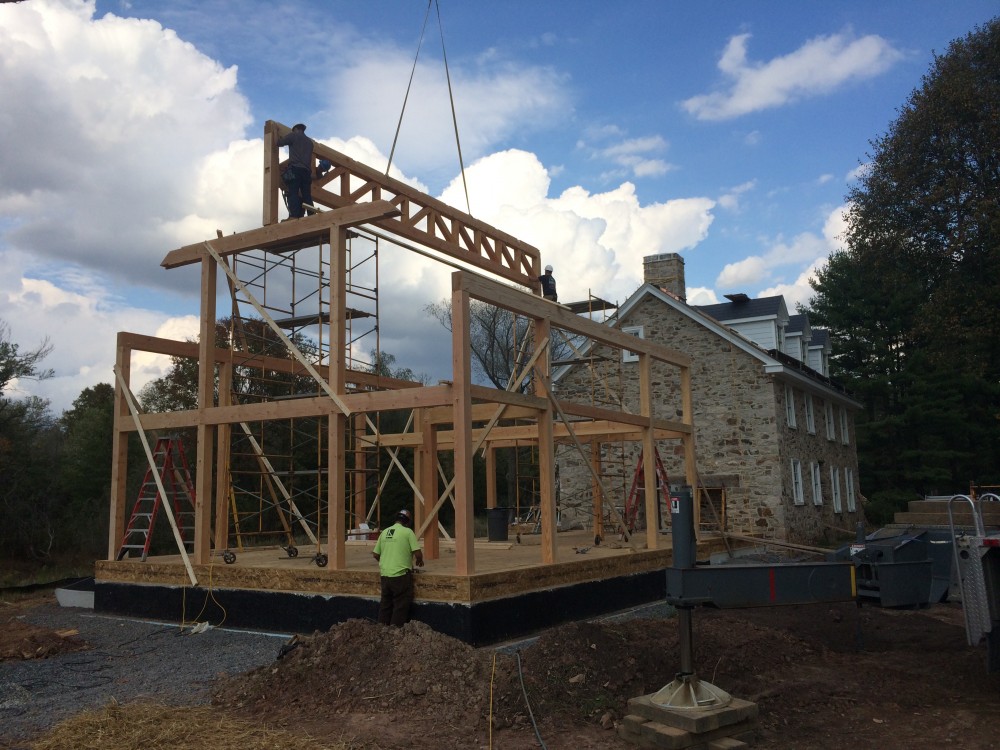 Photo By Lancaster County Timber Frames, Inc.. Addition To Stone Farmhouse